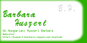 barbara huszerl business card